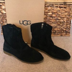 Black Ugg suede ankle boots